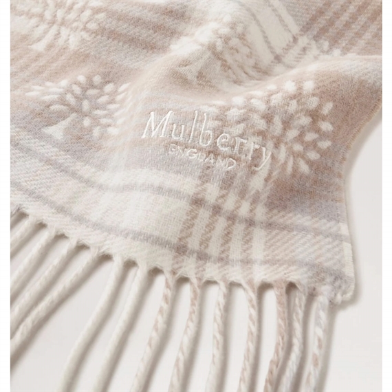 Mulberry Heritage Check & Tree Scarf Maple